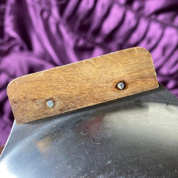 Vintage JAPAN Stainless Steel Gravy Sauce Dip Serving Bowl Wooden Altar Witchy - Picture 10 of 13